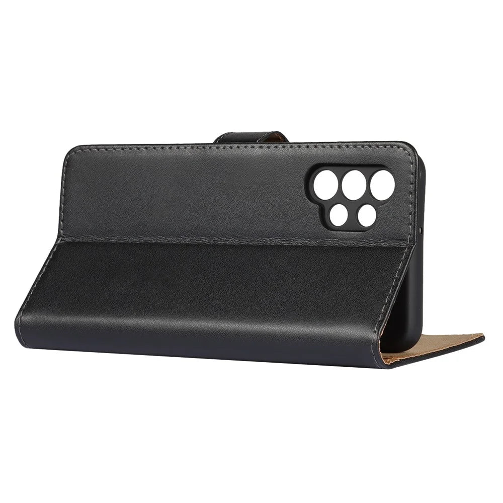 Genuine Leather Magnetic Flip Case Cover for Samsung Galaxy A32 5G / M32 5G - 6