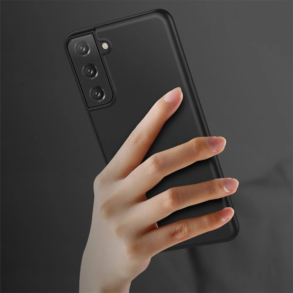X-LEVEL Quality Frosted TPU Phone Cover for Samsung Galaxy S21 5G/4G - Black - 4