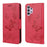 Butterflies Flower Pattern Design Imprinting Leather Wallet Stand Case for Samsung Galaxy A32 4G (EU Version) - Red - 1