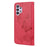 Butterflies Flower Pattern Design Imprinting Leather Wallet Stand Case for Samsung Galaxy A32 4G (EU Version) - Red - 2