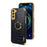 Precise Cutout Electroplating Crocodile Texture PU Leather Coated TPU Phone Cover with Ring Holder for Samsung Galaxy S21 Plus 5G - Black - 2