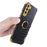 Precise Cutout Electroplating Crocodile Texture PU Leather Coated TPU Phone Cover with Ring Holder for Samsung Galaxy S21 Plus 5G - Black - 7
