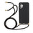 Eco-Friendly Natural Wheat Straw Soft TPU Phone Case with Multi-function Strap for Samsung Galaxy A32 5G/M32 5G - Black - 1