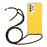 For Samsung Galaxy A52 5G/4G / A52s 5G Wheat Straw Style Soft TPU Phone Case with Long Hanging Strap - Yellow - 1