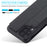 LC.IMEEKE Retro Style Leather Phone Case Cover with Card Holder for Samsung Galaxy A12 - Black - 4