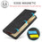 LC.IMEEKE LC Strong Magnetic Series Leather Wallet Phone Protective Shell for Samsung Galaxy A12 - Black - 4
