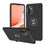 Anti-Fall Hybrid Phone Case Ring Shape Kickstand Design Cover for Samsung Galaxy A72 5G / 4G - Black - 1