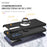 Anti-Fall Hybrid Phone Case Ring Shape Kickstand Design Cover for Samsung Galaxy A72 5G / 4G - Black - 4