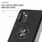 Anti-Fall Hybrid Phone Case Ring Shape Kickstand Design Cover for Samsung Galaxy A72 5G / 4G - Black - 6