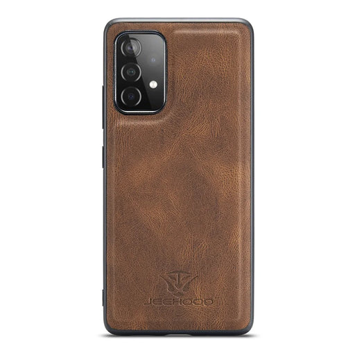 JEEHOOD Detachable 2 in 1 Leather Coated TPU Case with Magnetic Wallet Design for Samsung Galaxy A52 4G/5G / A52s 5G - Brown - 2