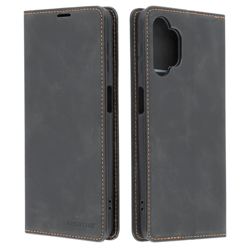 FORWENW Fantasy Series Skin Feeling Leather Case for Samsung Galaxy A32 5G/M32 5G - Black - 1