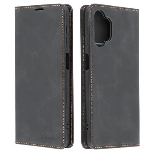 FORWENW Fantasy Series Skin Feeling Leather Case for Samsung Galaxy A32 5G/M32 5G - Black - 1