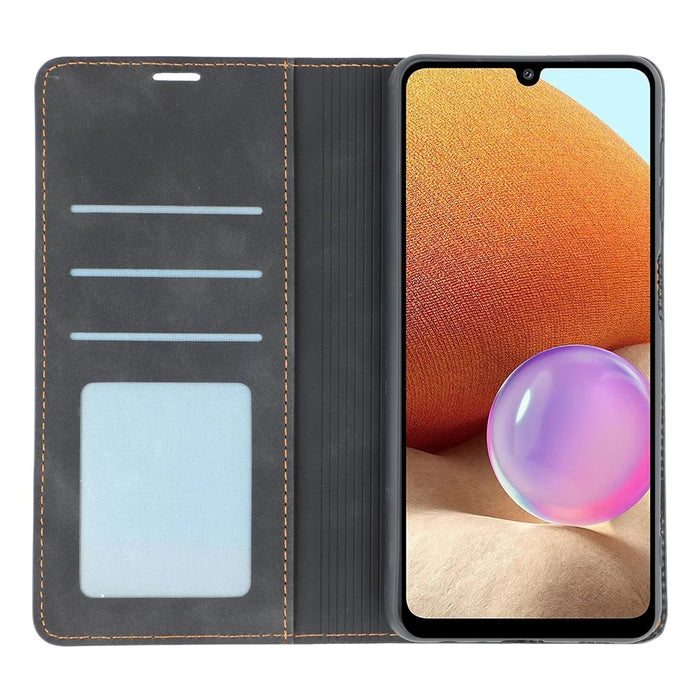 FORWENW Fantasy Series Skin Feeling Leather Case for Samsung Galaxy A32 5G/M32 5G - Black - 2