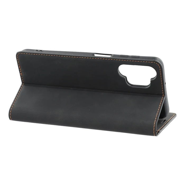 FORWENW Fantasy Series Skin Feeling Leather Case for Samsung Galaxy A32 5G/M32 5G - Black - 3