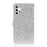 Glittery Powder Splicing Wallet Leather Case Stand Cover with Strap for Samsung Galaxy A32 5G/M32 5G - Silver - 2