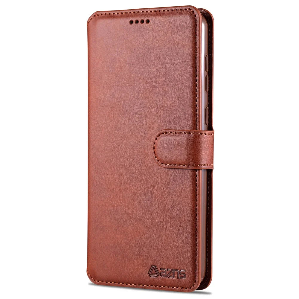 AZNS Wallet Leather Stand Case for Samsung Galaxy A02/M02 - Brown - 2