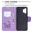 Imprint Butterfly Leather Wallet Case for Samsung Galaxy A32 4G (EU Version) - Purple - 3