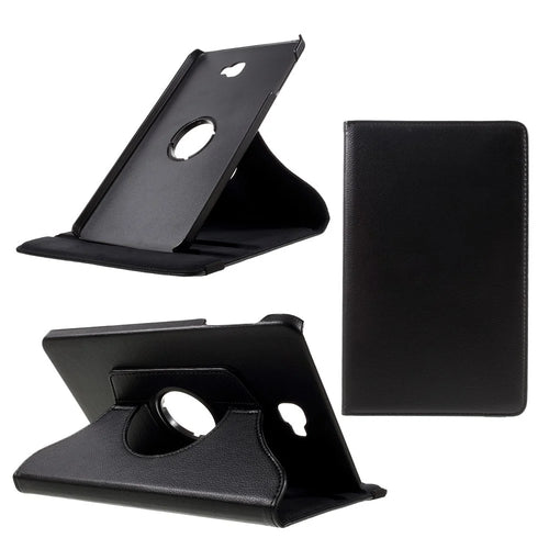 Litchi Texture Rotary Stand Leather Tablet Case for Samsung Galaxy Tab A 10.1 (2016) T580 T585 - Black - 1