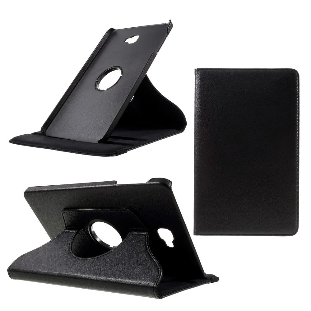 Litchi Texture Rotary Stand Leather Tablet Case for Samsung Galaxy Tab A 10.1 (2016) T580 T585 - Black - 1