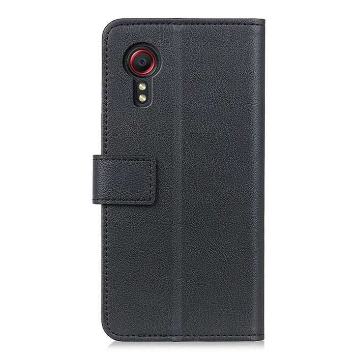 Wallet Leather Stand Shell Case for Samsung Galaxy Xcover 5 - Black - 4