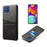 Double Card Slots PU Leather Coated Plastic Case for Samsung Galaxy M62 / F62 - Black - 1