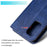 Quality Wallet Stand Flip Leather Phone Case for Samsung Galaxy A32 4G (EU Version) - Blue - 3