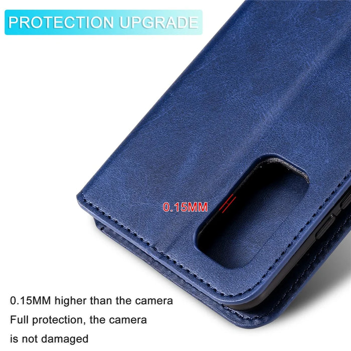 Quality Wallet Stand Flip Leather Phone Case for Samsung Galaxy A32 4G (EU Version) - Blue - 3