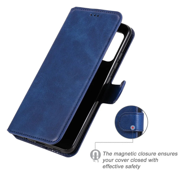 Quality Wallet Stand Flip Leather Phone Case for Samsung Galaxy A32 4G (EU Version) - Blue - 5