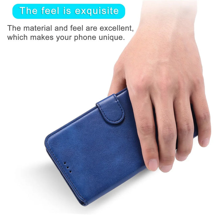 Quality Wallet Stand Flip Leather Phone Case for Samsung Galaxy A32 4G (EU Version) - Blue - 7