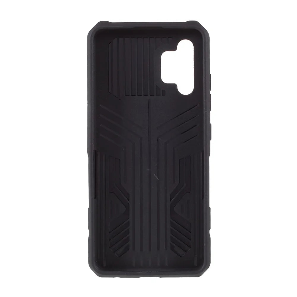 Kickstand Back Clip Design Hybrid Phone Case Shell for Samsung Galaxy A32 4G [EU Version] - Black - 3
