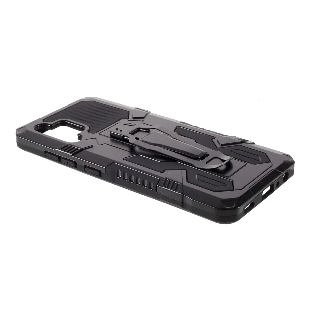 Kickstand Back Clip Design Hybrid Phone Case Shell for Samsung Galaxy A32 4G [EU Version] - Black - 4