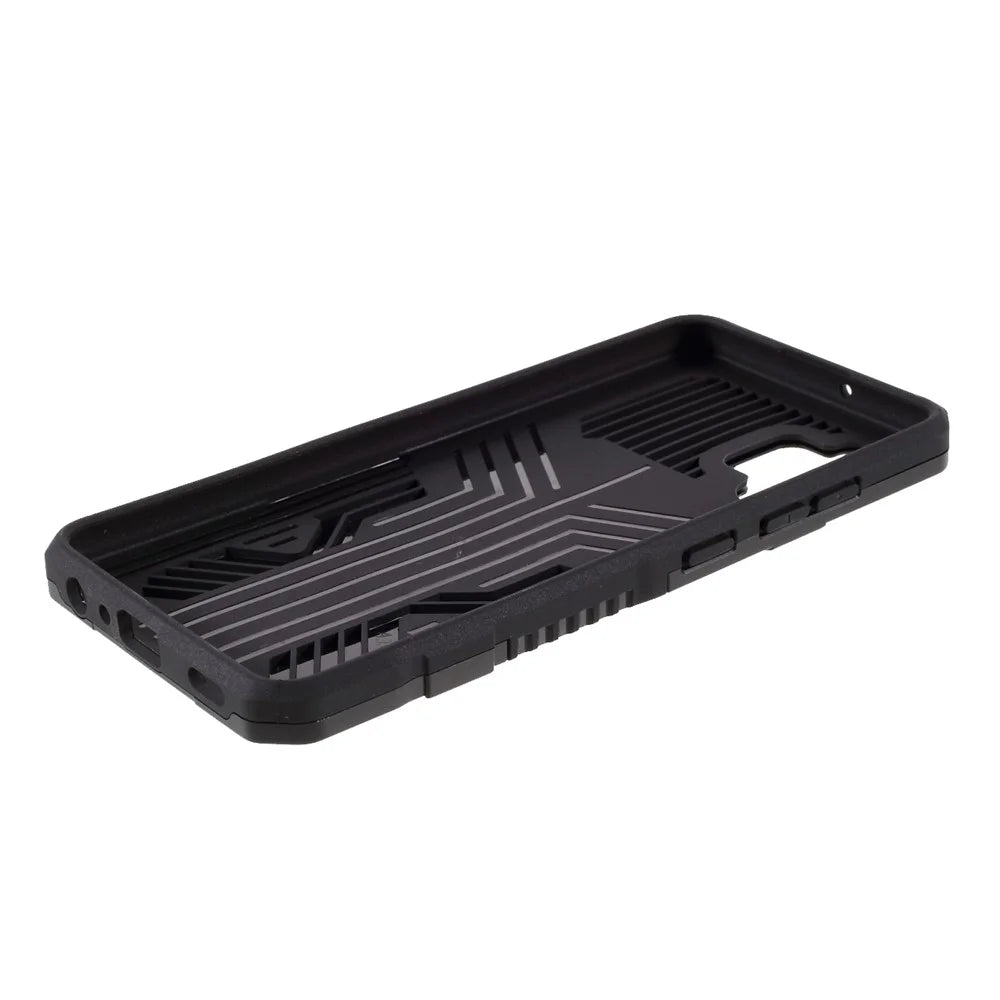 Kickstand Back Clip Design Hybrid Phone Case Shell for Samsung Galaxy A32 4G [EU Version] - Black - 5