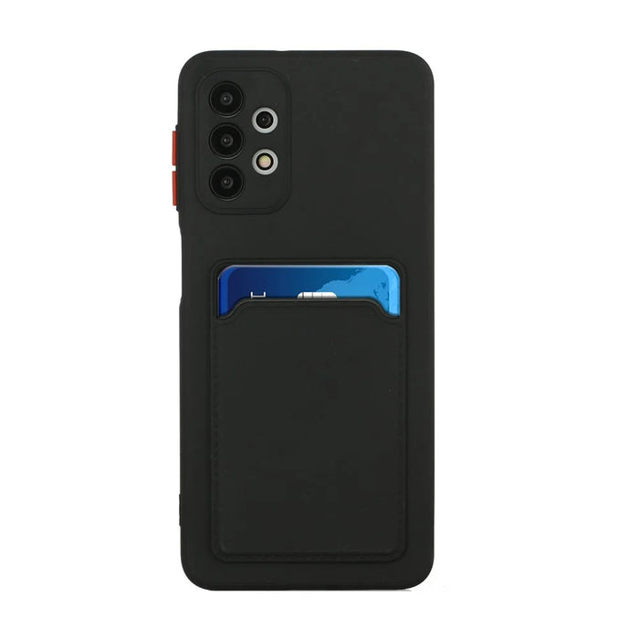 Well-Protected Soft TPU Phone Case with Card Holder Cover for Samsung Galaxy A52 4G/5G / A52s 5G - Black - 2