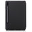 Origami Stand Wake Sleep Smart Leather Case with Pen Holder for Samsung Galaxy Tab S7+ T970 T975 / Tab S8+ - Black - 3