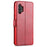 AZNS Wallet Design Leather Shell Phone Stand Cover Case for Samsung Galaxy A32 4G - Red - 5