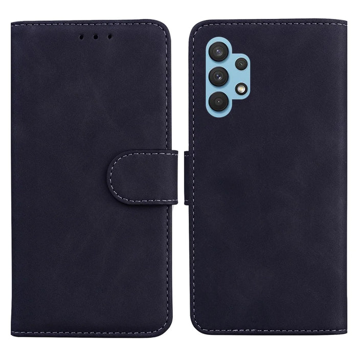 Magnetic Closure Wallet Stand PU Leather Case for Samsung Galaxy A32 4G (EU Version) - Black - 1