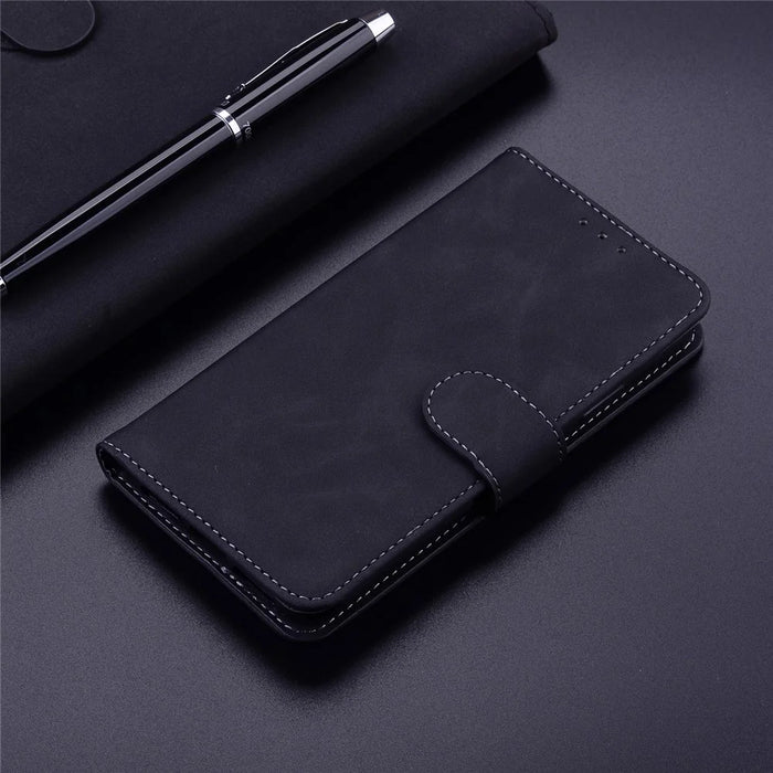 Magnetic Closure Wallet Stand PU Leather Case for Samsung Galaxy A32 4G (EU Version) - Black - 2