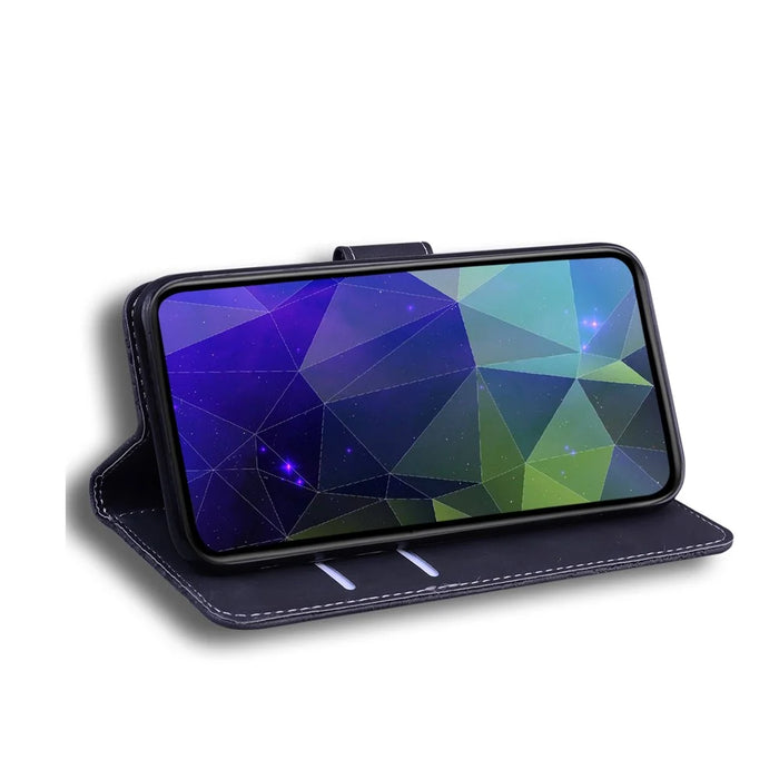 Magnetic Closure Wallet Stand PU Leather Case for Samsung Galaxy A32 4G (EU Version) - Black - 5