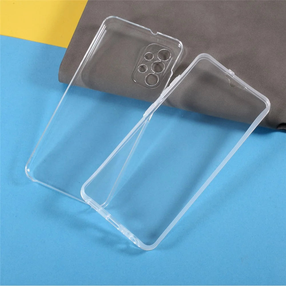 Hybrid PET Front Case + TPU Frame + Acrylic Back Panel Clear Full Coverage Protective Shell for Samsung Galaxy A32 4G - 3