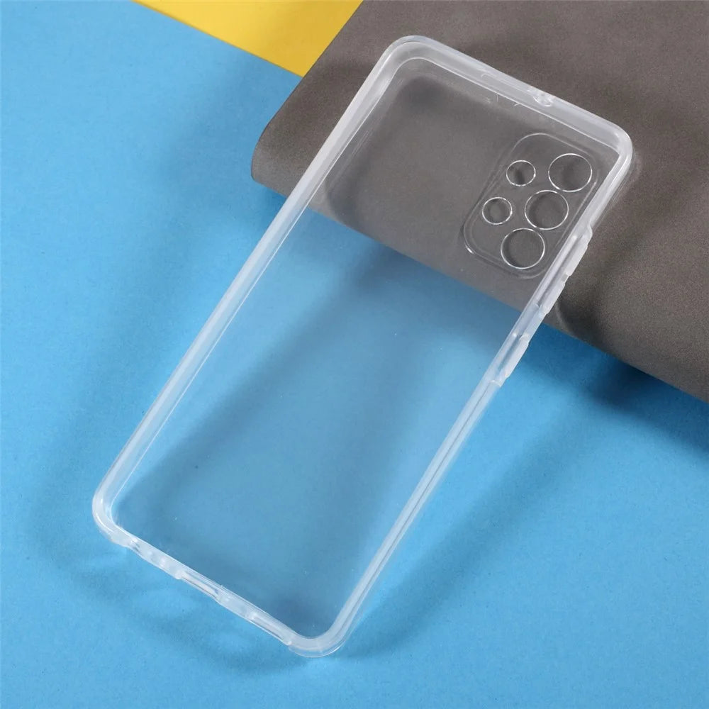 Hybrid PET Front Case + TPU Frame + Acrylic Back Panel Clear Full Coverage Protective Shell for Samsung Galaxy A32 4G - 5