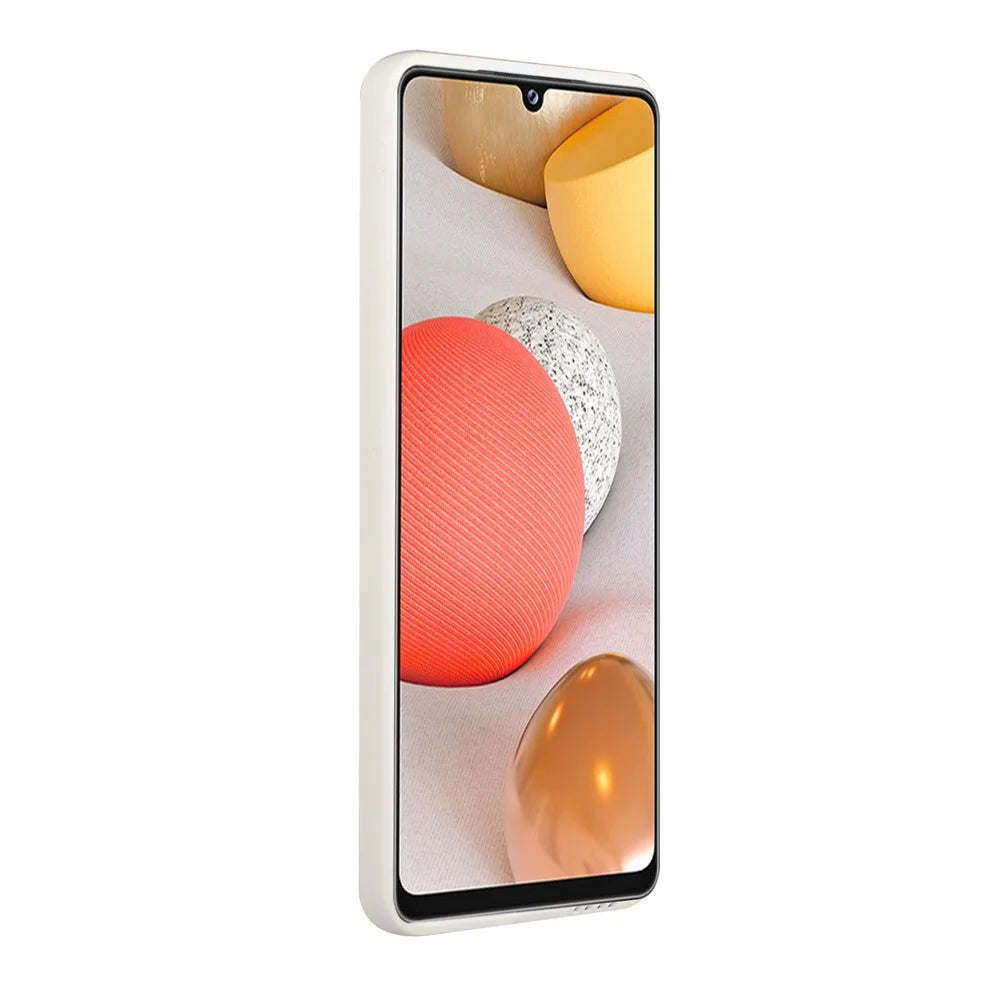 Soft TPU Phone Protection Case Cover with Card Holder for Samsung Galaxy M12 / A12 - White - 4