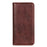 Auto-absorbed Litchi Texture Split Leather Wallet Stand Case Cover for Samsung Galaxy S21 FE - Brown - 2