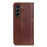 Auto-absorbed Litchi Texture Split Leather Wallet Stand Case Cover for Samsung Galaxy S21 FE - Brown - 3