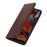 Auto-absorbed Litchi Texture Split Leather Wallet Stand Case Cover for Samsung Galaxy S21 FE - Brown - 7
