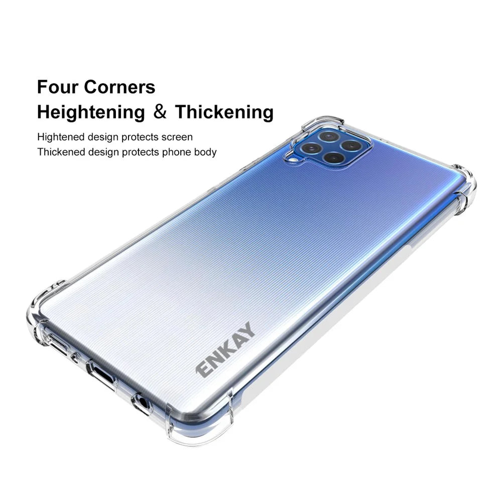ENKAY HAT PRINCE ENK-PC108 4 Corners Thicken Airbag Anti-slip Design Transparent Flexible TPU Cover Case for Samsung Galaxy F62/M62 - 2