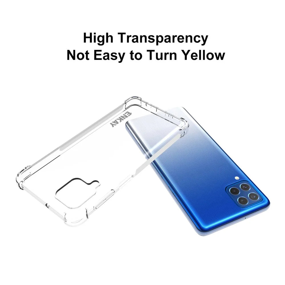 ENKAY HAT PRINCE ENK-PC108 4 Corners Thicken Airbag Anti-slip Design Transparent Flexible TPU Cover Case for Samsung Galaxy F62/M62 - 5