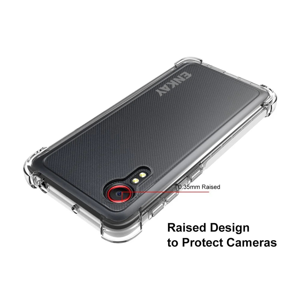 ENKAY HAT PRINCE ENK-PC109 Anti-slip Strip Design 4 Corners Thicken Airbag Flexible Transparent TPU Cover Case for Samsung Galaxy Xcover 5 - 3