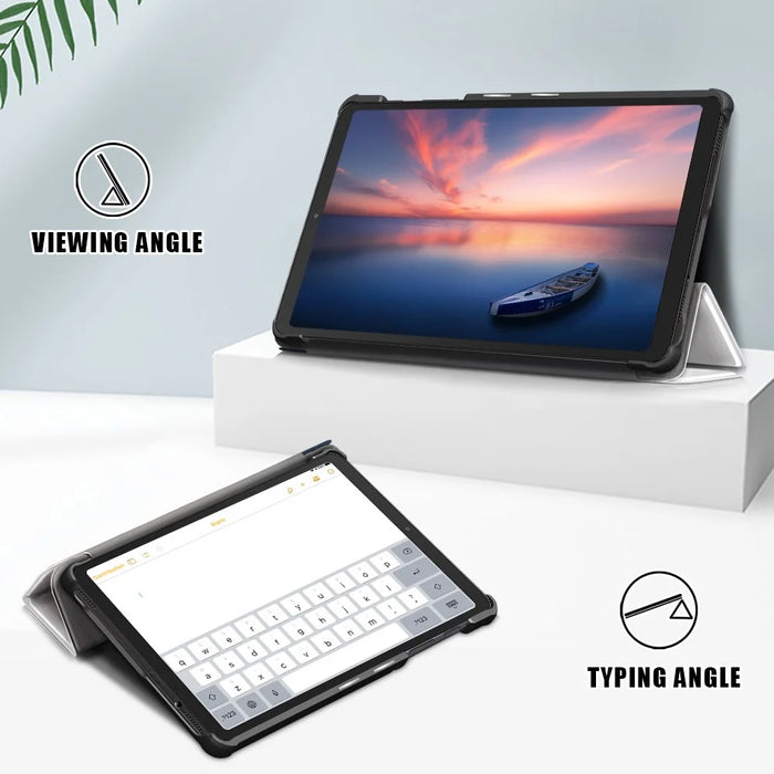 Tri-fold Stand PU Leather Pattern Printing Tablet Cover Smart Case for Samsung Galaxy Tab A7 Lite 8.7-inch T220 / T225 - Cat - 2