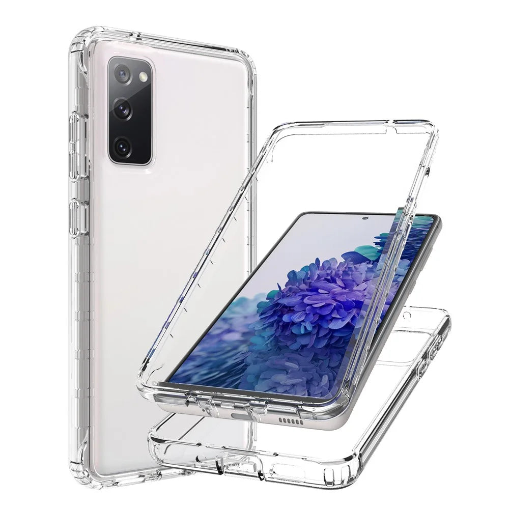 2-in-1 PC+TPU Gradient Color Design Well-Protected Phone Case for Samsung Galaxy S20 FE/S20 Fan Edition/S20 FE 5G/S20 Fan Edition 5G/S20 Lite/S20 FE 2022 - Transparent - 6