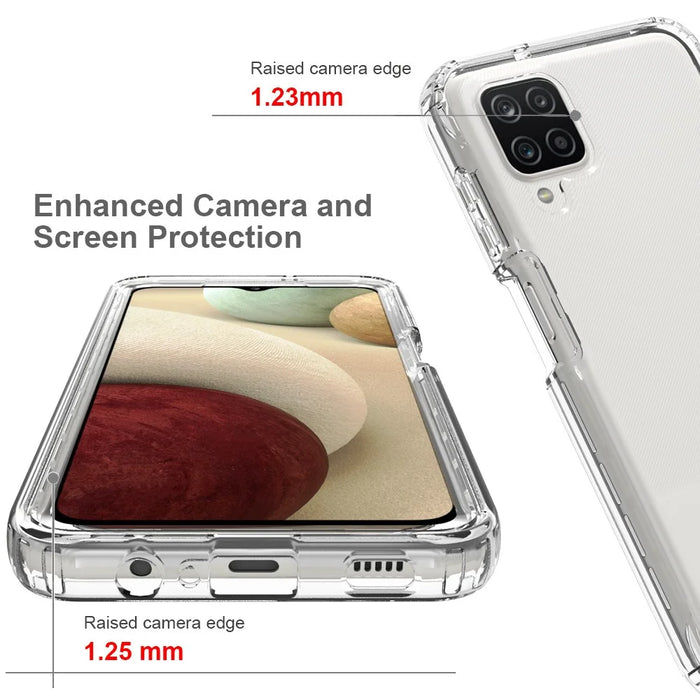 Gradient Color Design 2-in-1 PC+TPU Phone Case for Samsung Galaxy A12 - Transparent - 2
